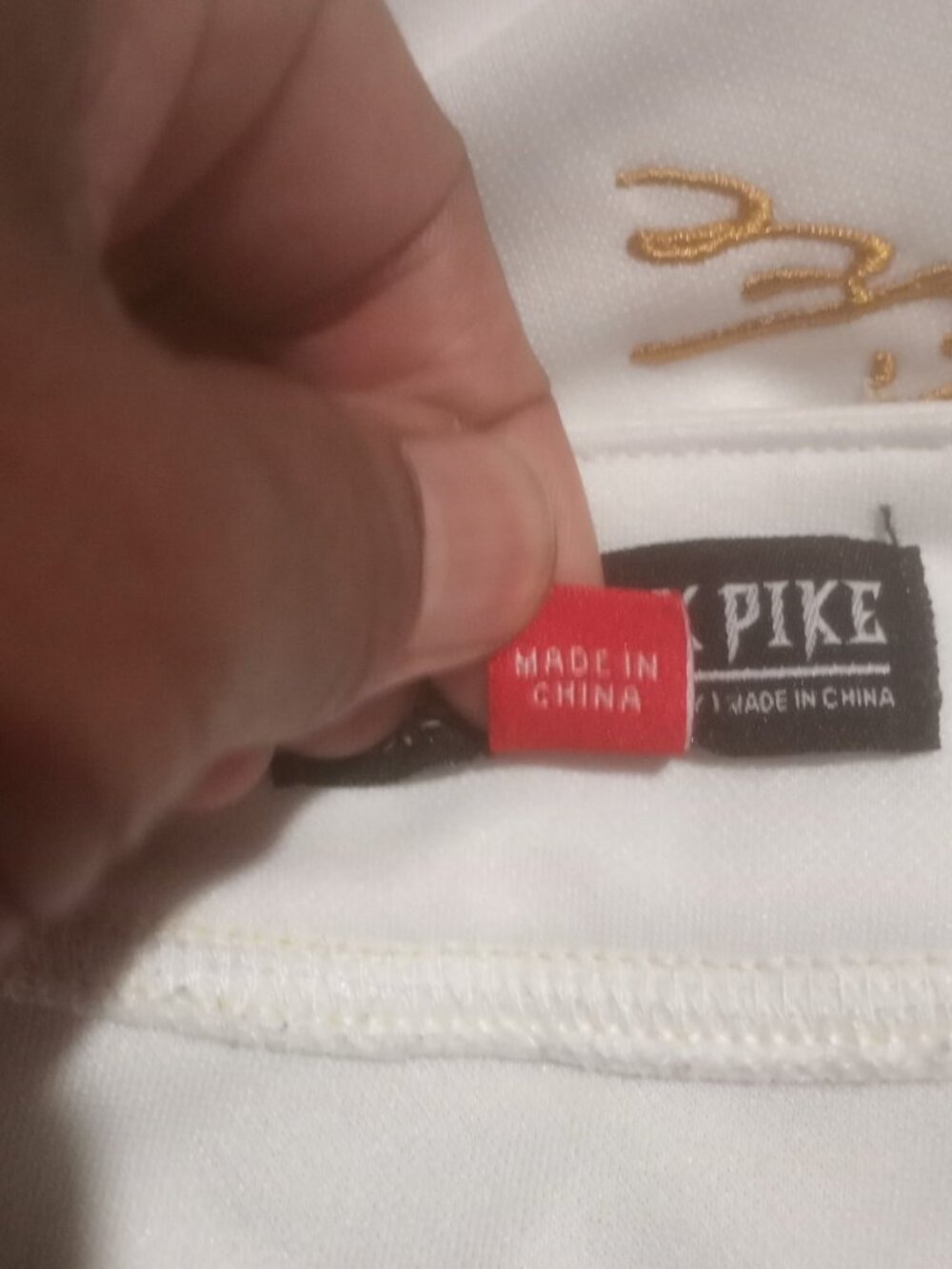 Black Pike Legend Collection Baseball Jersey Men XL Embroidered Streetwear White - Picture 10 of 13